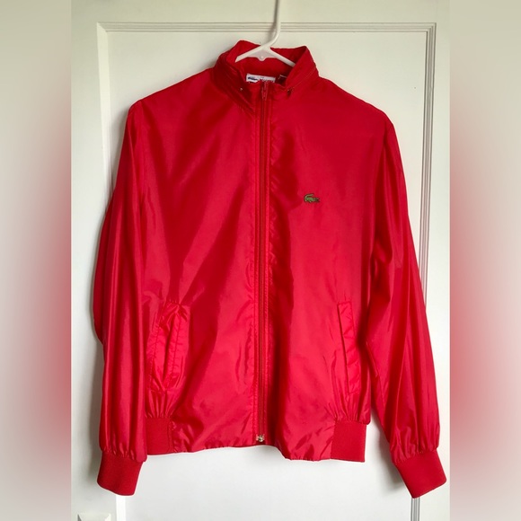 Lacoste Other - Vintage Lacoste Tennis Club Jacket Hide-Away Collar Hoodie Mens size Small